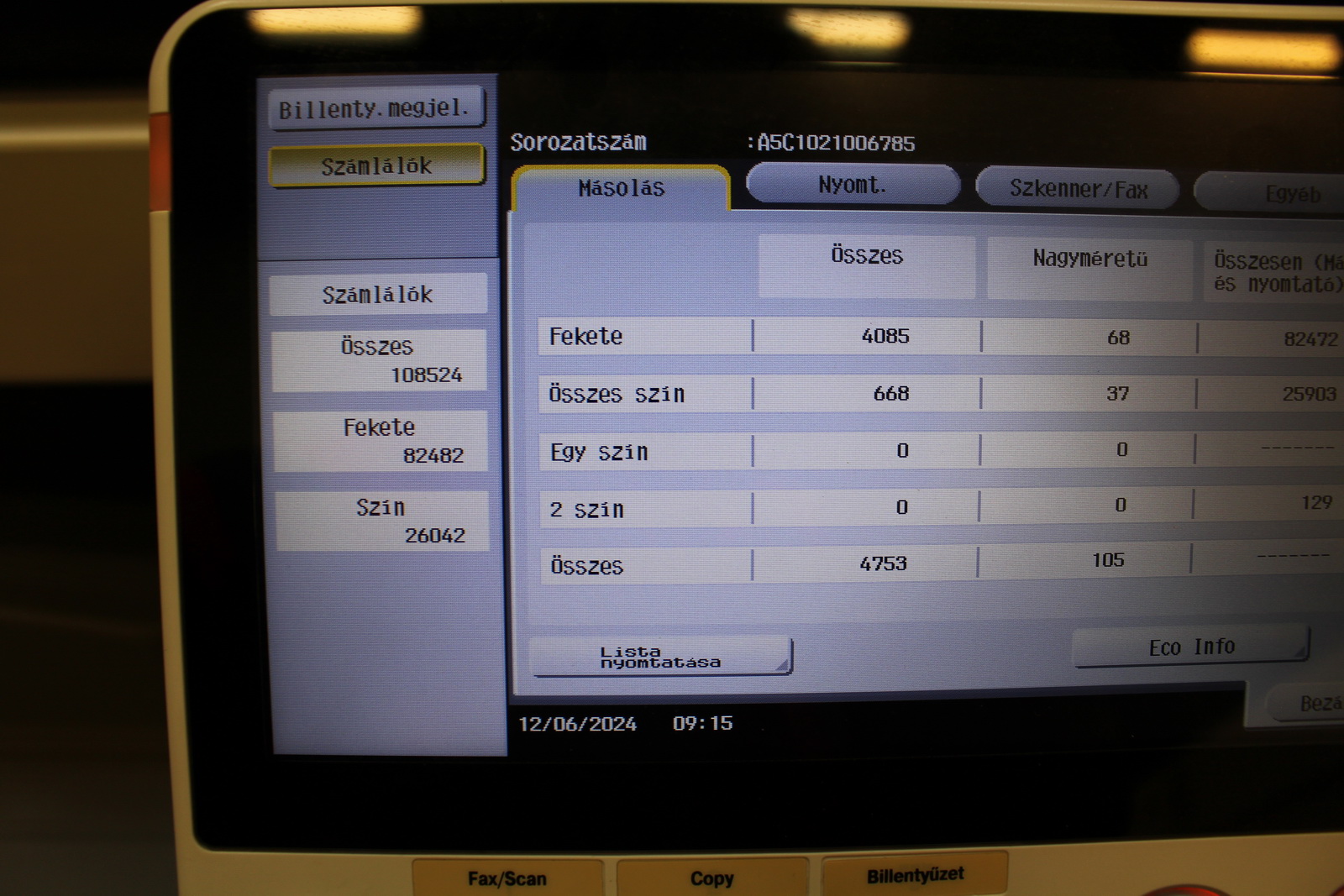 Nyomtató (Bizhub C364e) 5