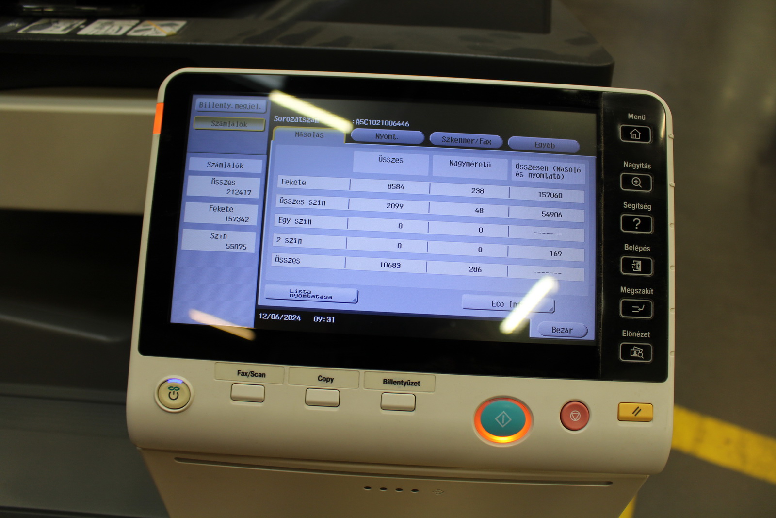 Nyomtató (Bizhub C364e) 5