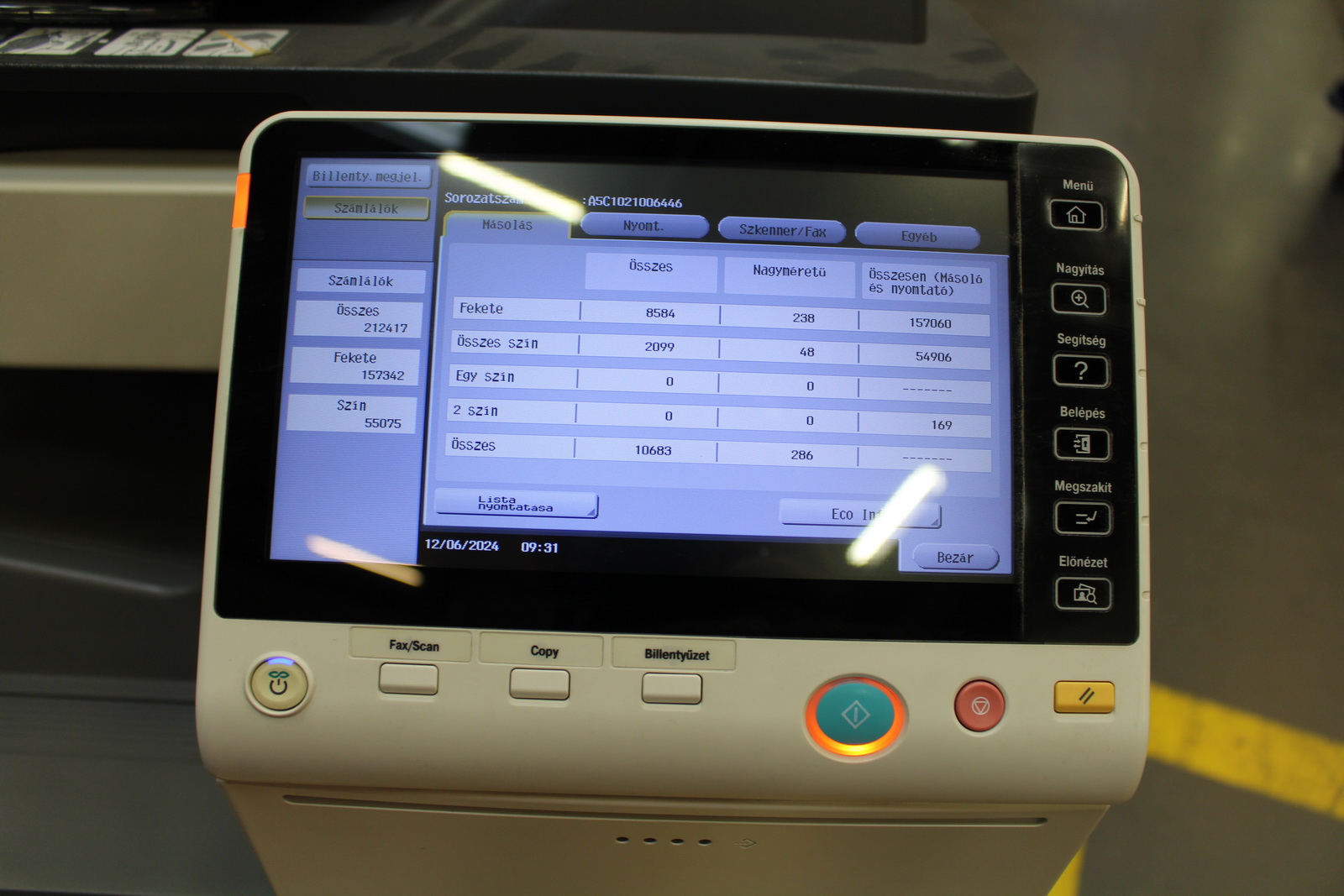 Nyomtató (Bizhub C364e) 6