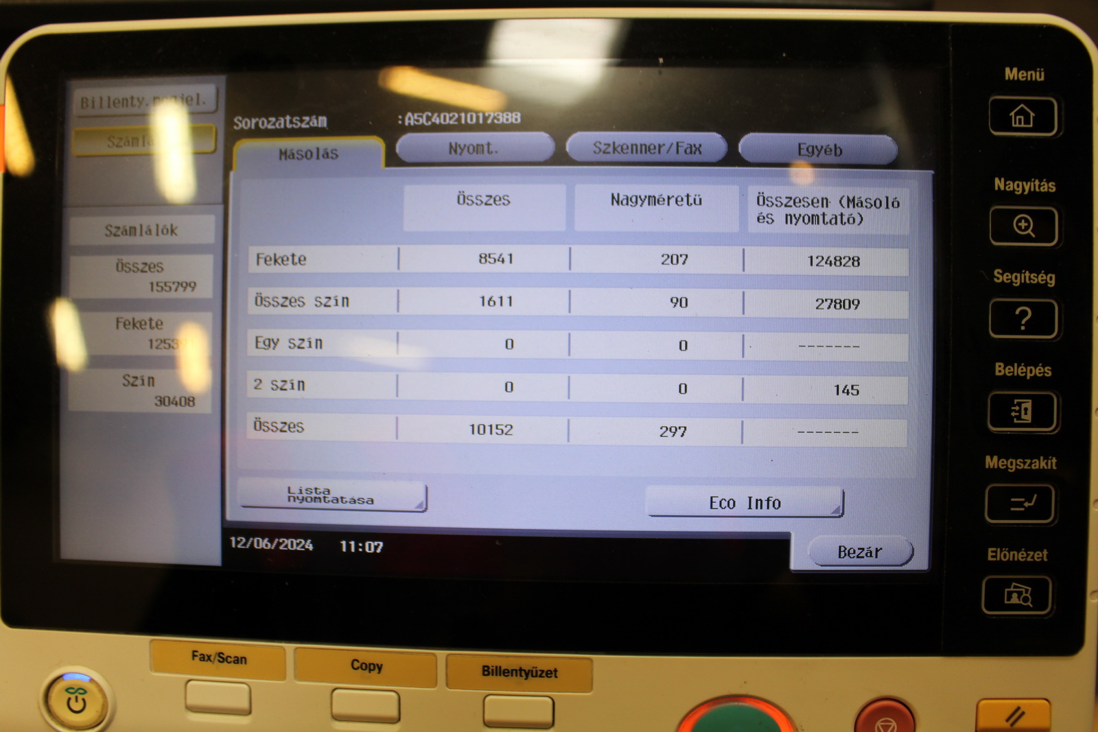 Nyomtató (Bizhub C224e) 6