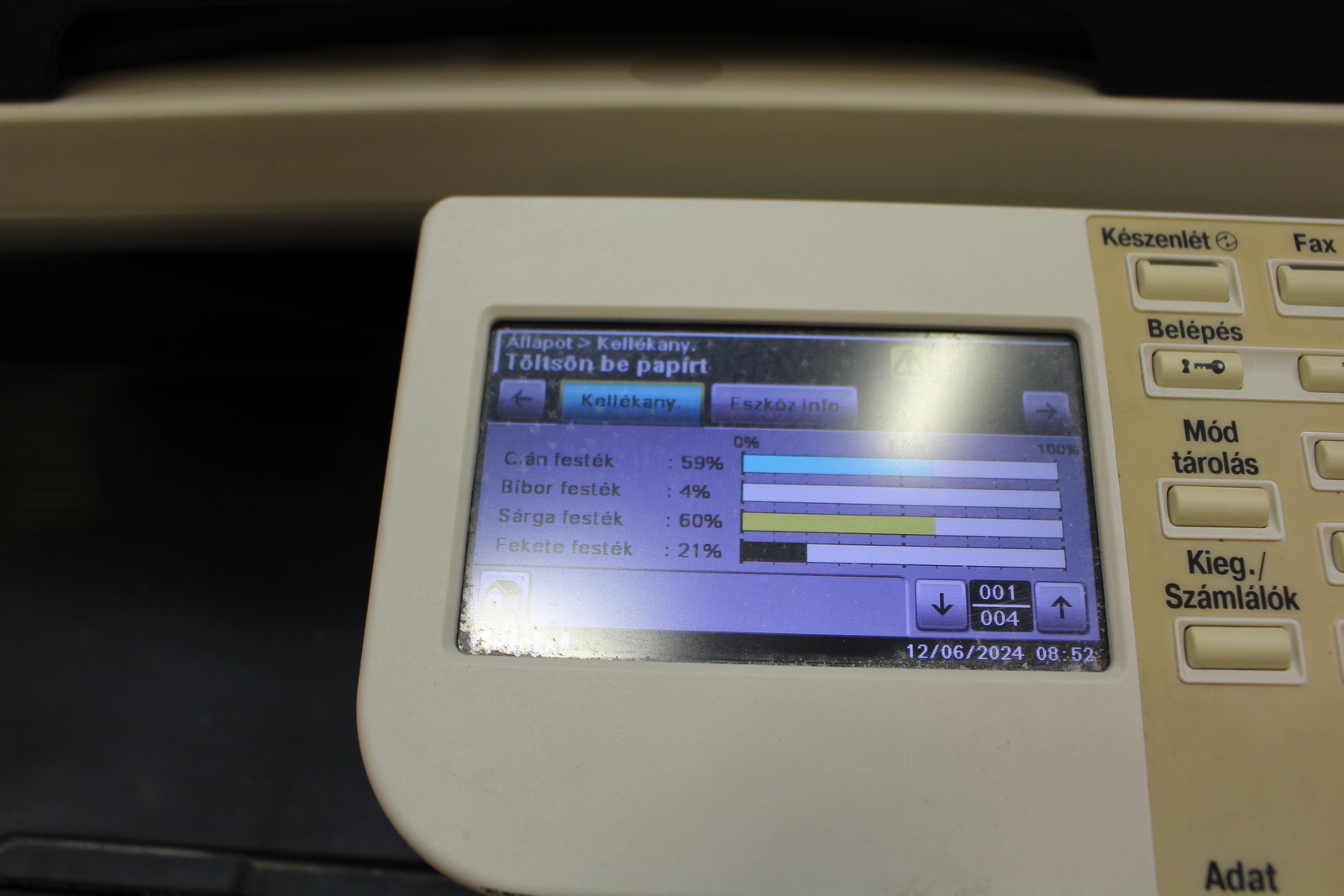 Nyomtató (Bizhub C35) 7