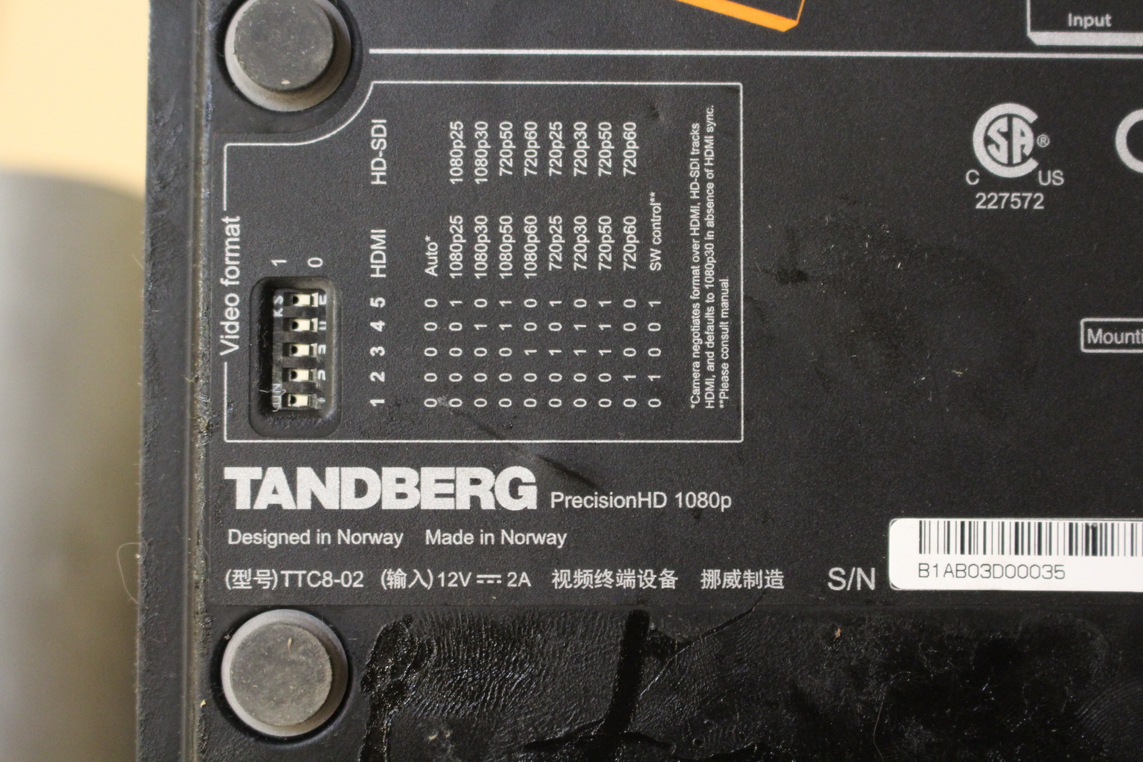 Tandberg Precision 1080p kamera 2