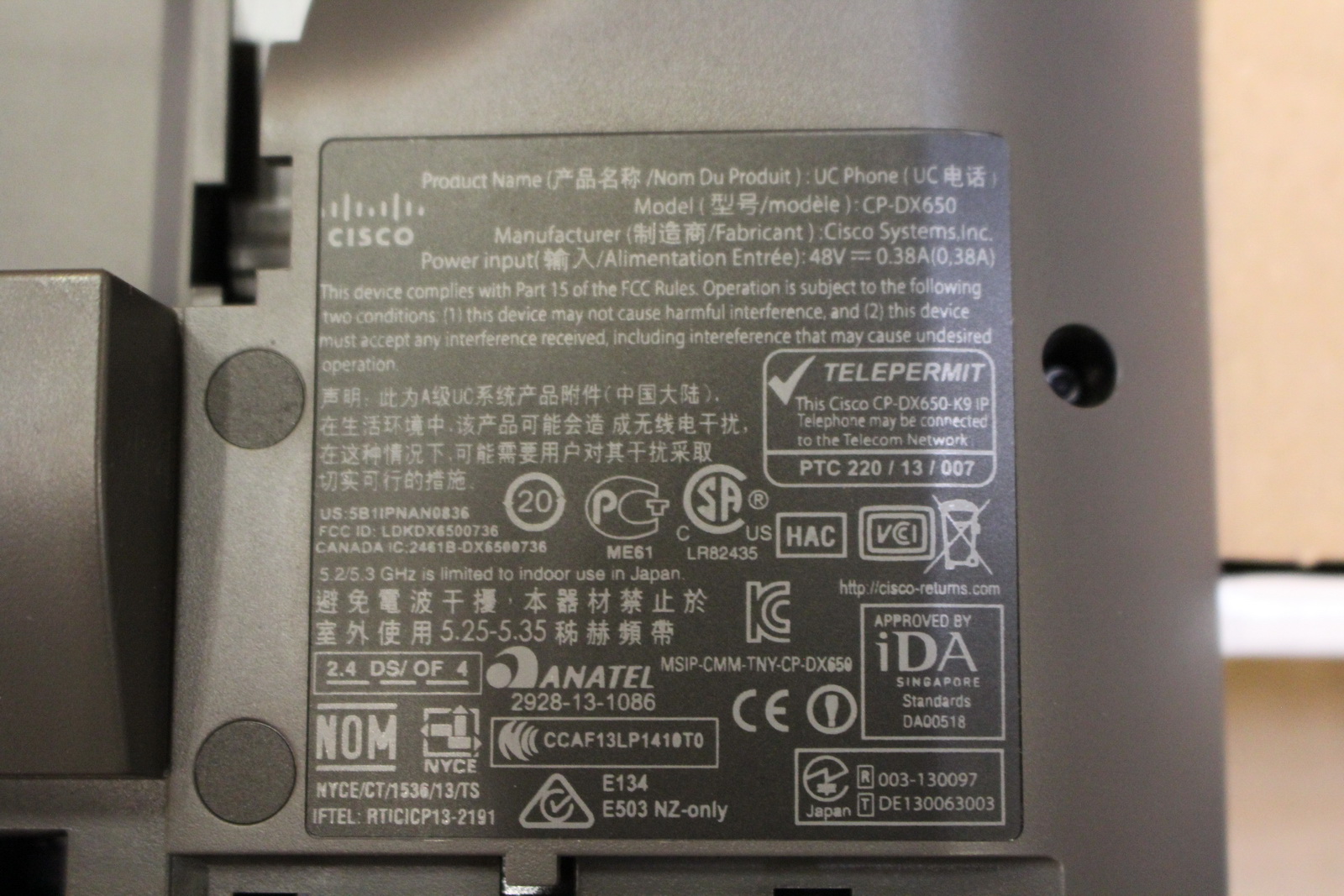 Cisco CP-DX650 telefon(gyári csomagolásban) 3