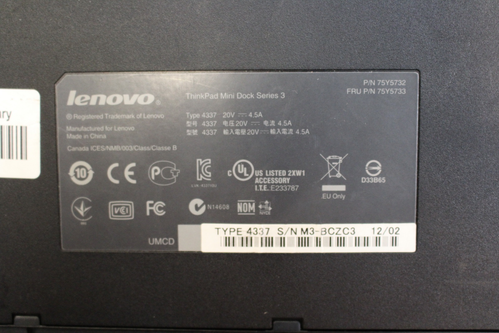 Lenovo dokkoló (minidock series3) 3