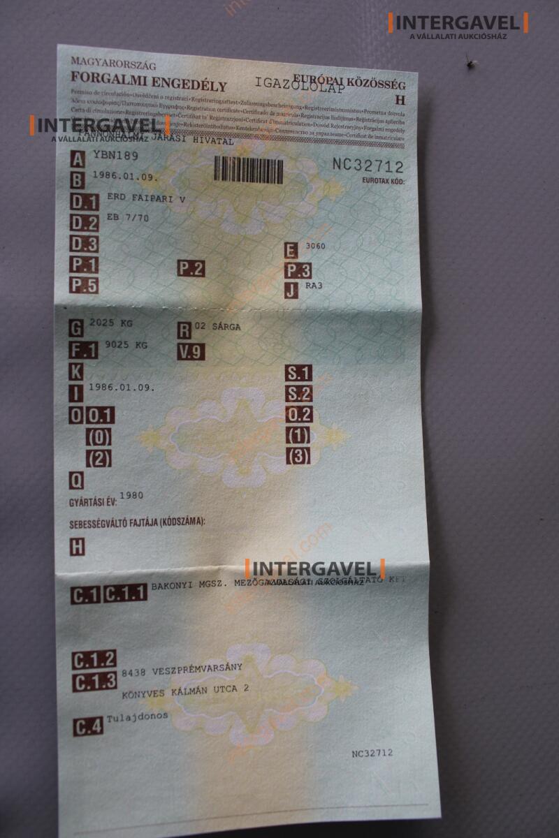 Pótkocsi - Erdőgép 22