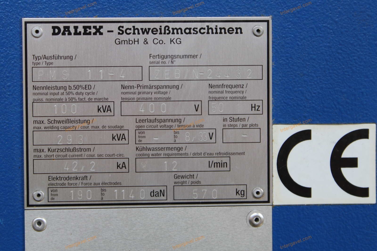Hegesztő gép - Dalex, PMS 11-4 2