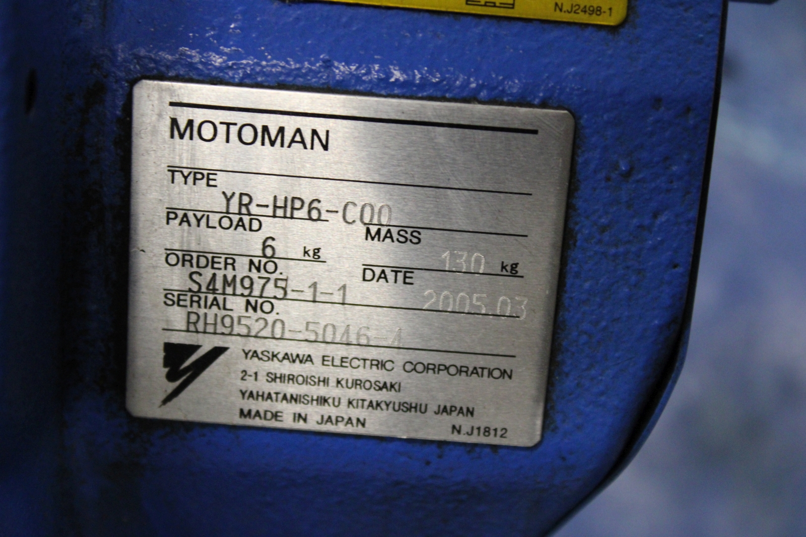 Motoman robot (sérült) 5