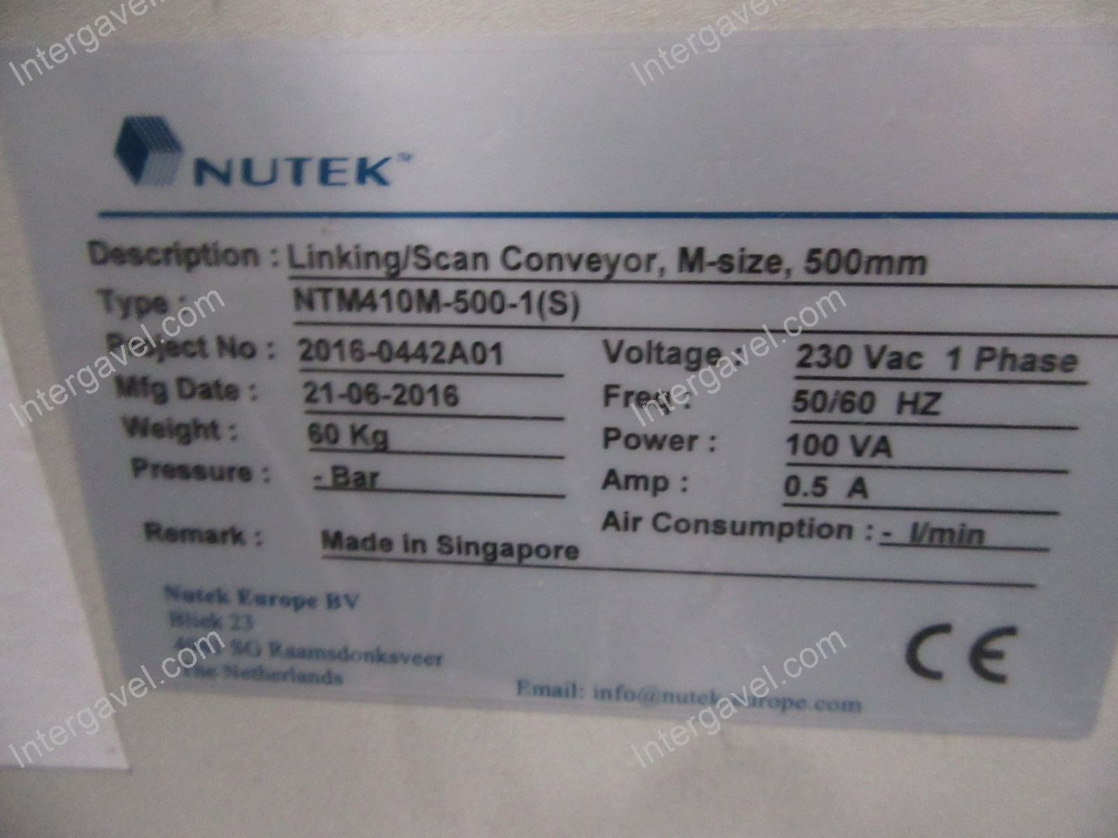 Konvejor - Nutek, NTM410M-500-1(S) 2