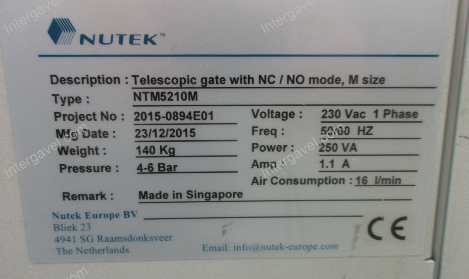 Konvejor - Nutek, NTM5210M 2