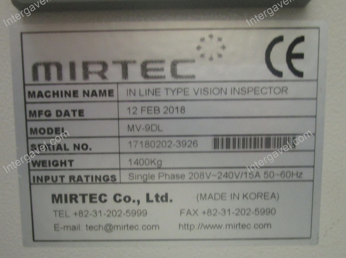 Optikai ellenőrző berendezés - Mirtec, MV-9DL 2