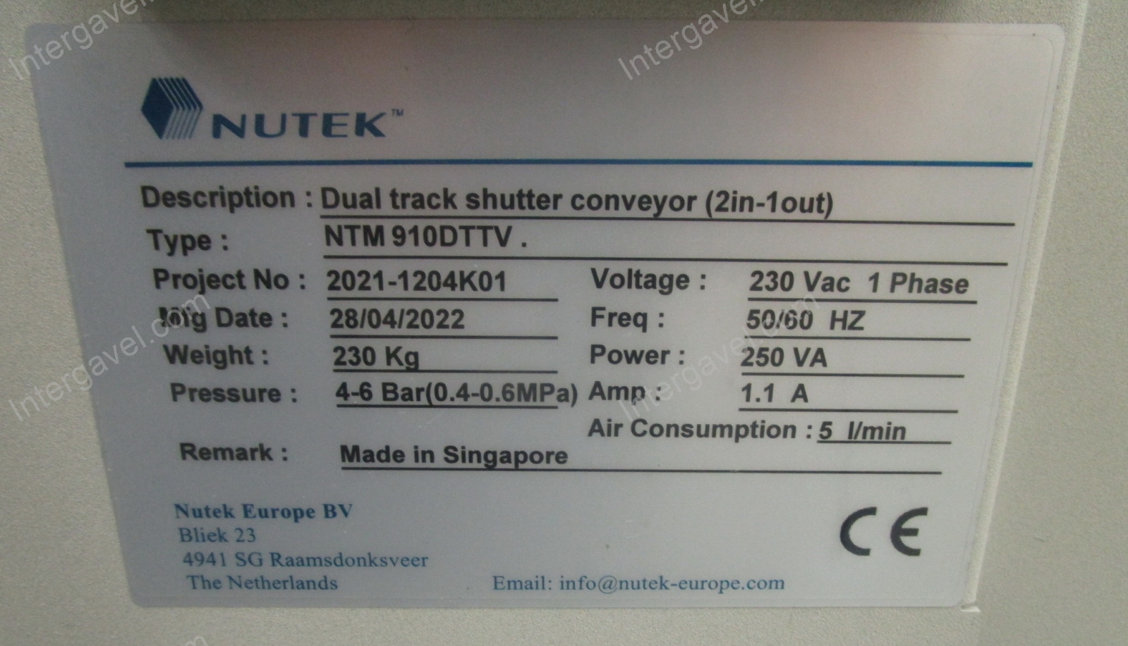 Konvejor - Nutek, NTM910DTTV 2