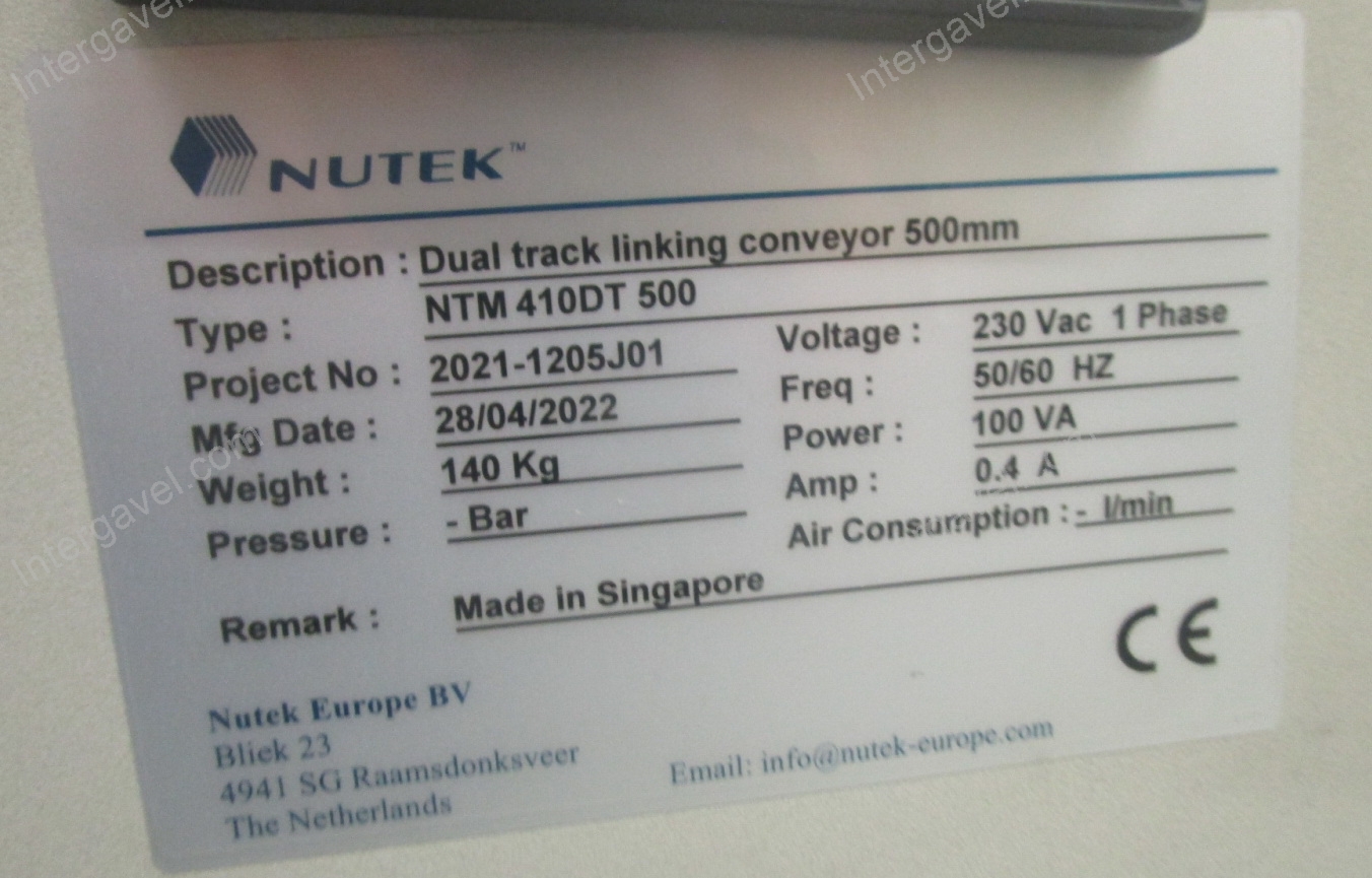 Konvejor - Nutek, NTM410DT500 2