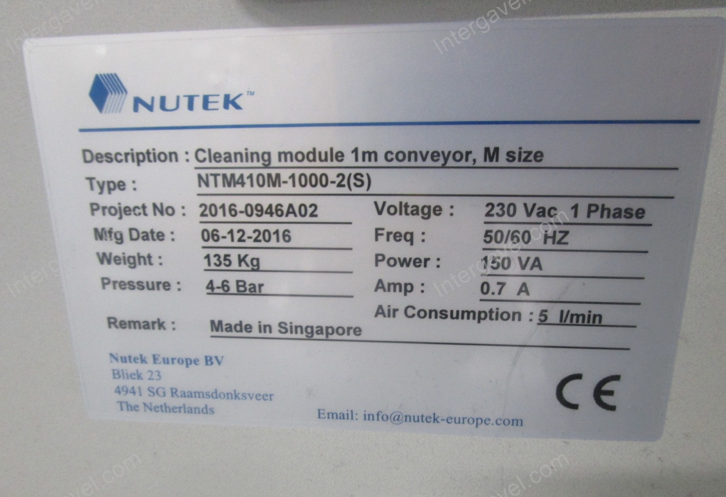 Konvejor - Nutek, NTM410M-1000-2(S) 2