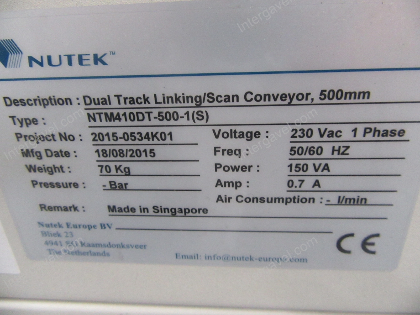 Konvejor - Nutek, NTM410DT-500-1(S) 2