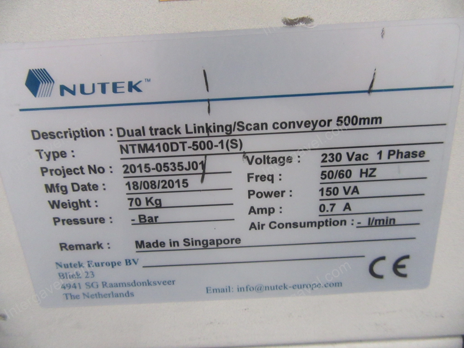 Konvejor - Nutek, NTM410DT-500-1(S) 2