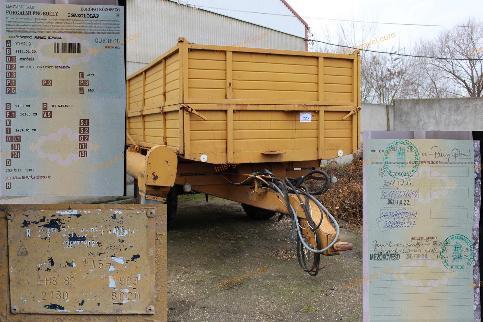 Pótkocsi - Erdőgép, EB8 82 2