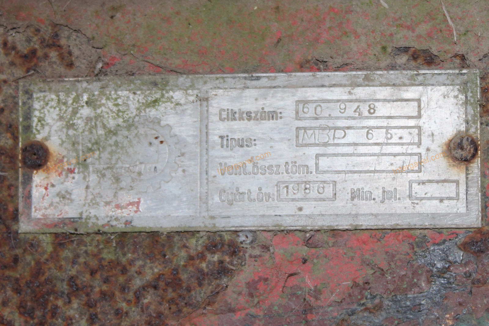 Pótkocsi - Mezőgép, MBP 6,5 4