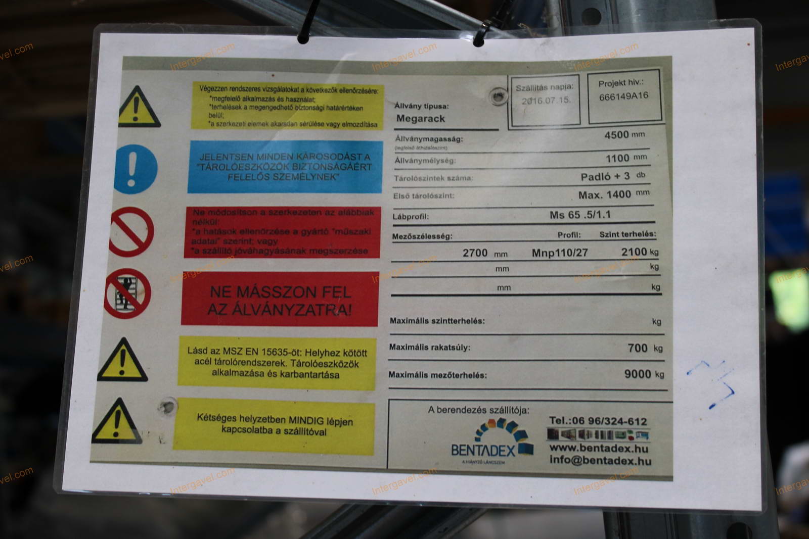 Raklapos állvány 2