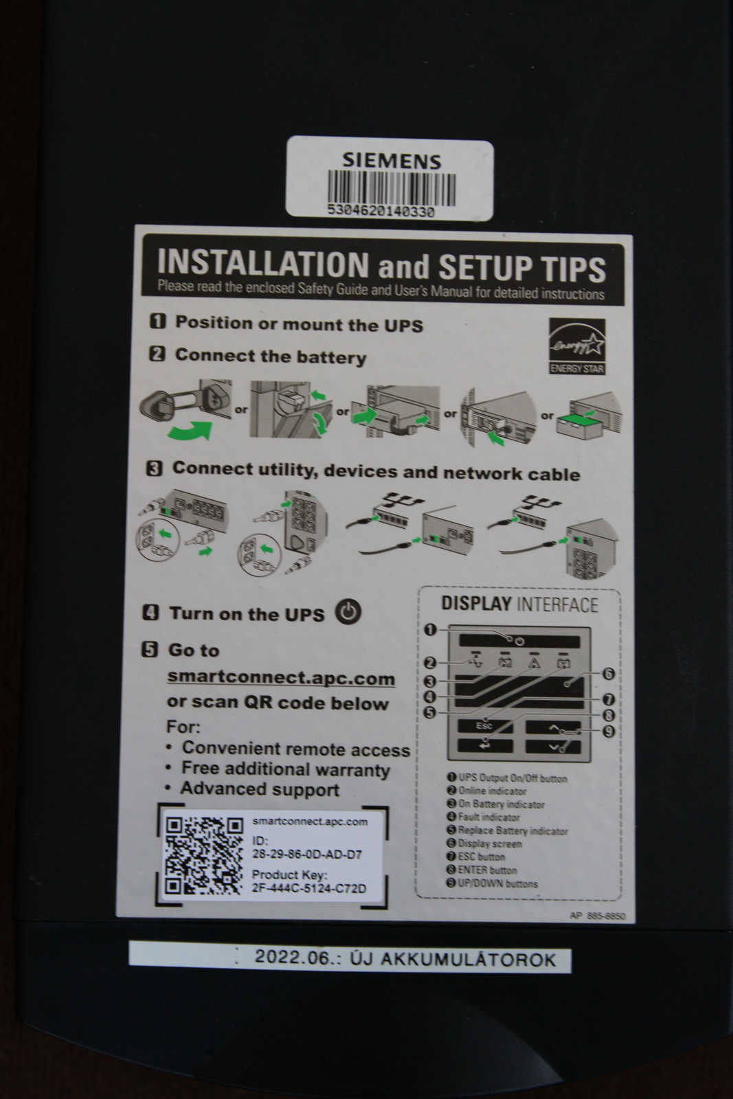 APC szünetmentes tápegység 3