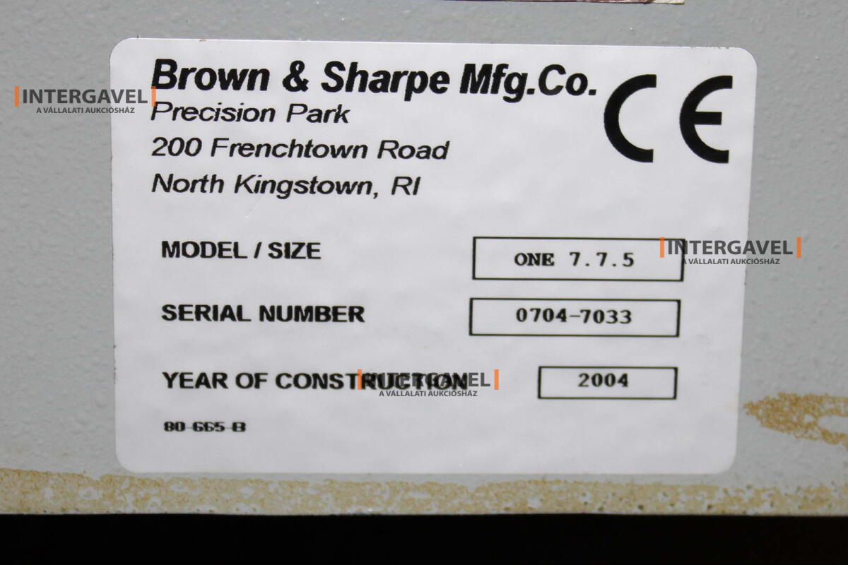 Mérőgép - Brown& Sharpe Mfg.Co., ONE 7.7.5 2