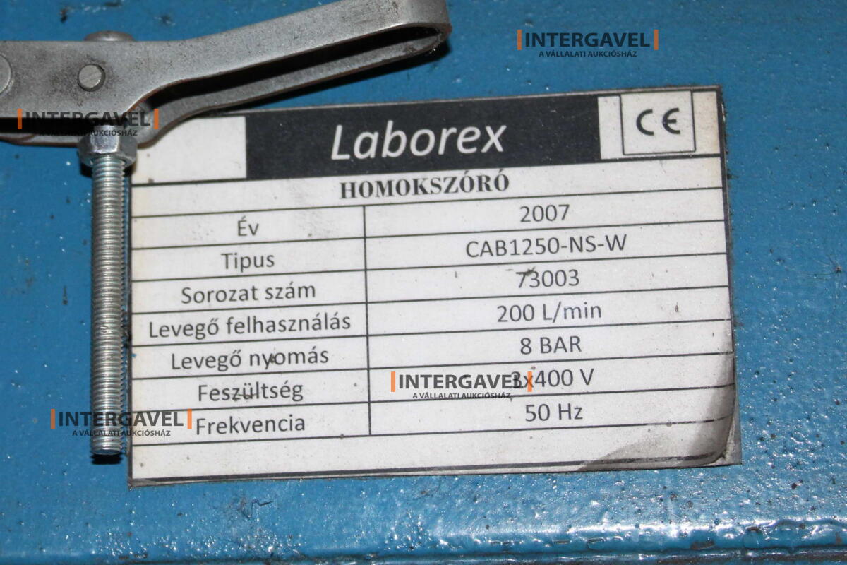 Szemcseszóró kabin - Laborex, CAB1250-NS-W 2