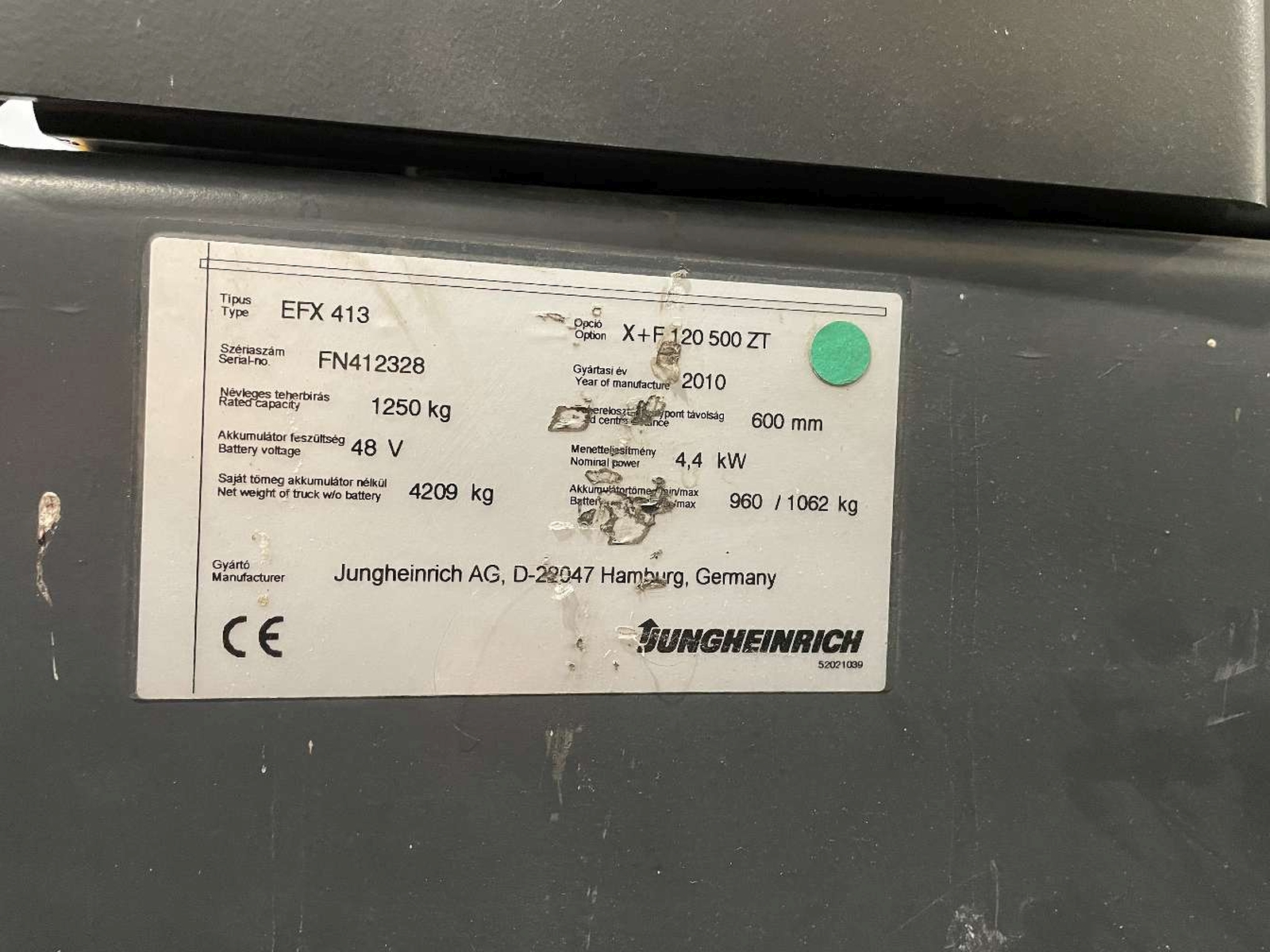 Elforgatható tornyú Jungheirich targonca 5