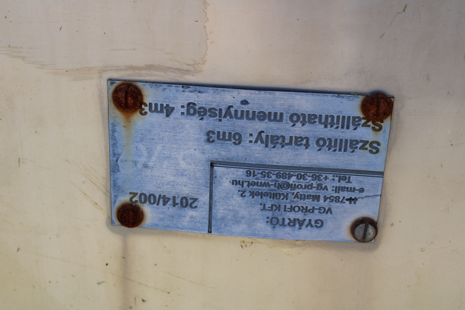 Szőlő szállító tartály 6 m3 4