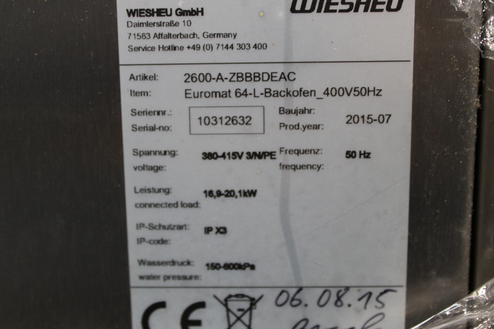 Kemence - Wiesheu, Euromat 64 L, Euromat 64 S 6