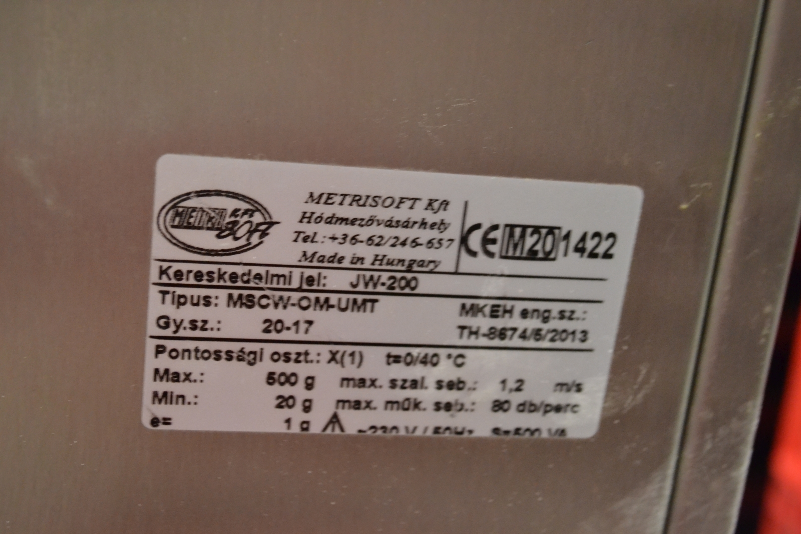 Metrisoft control scale 3