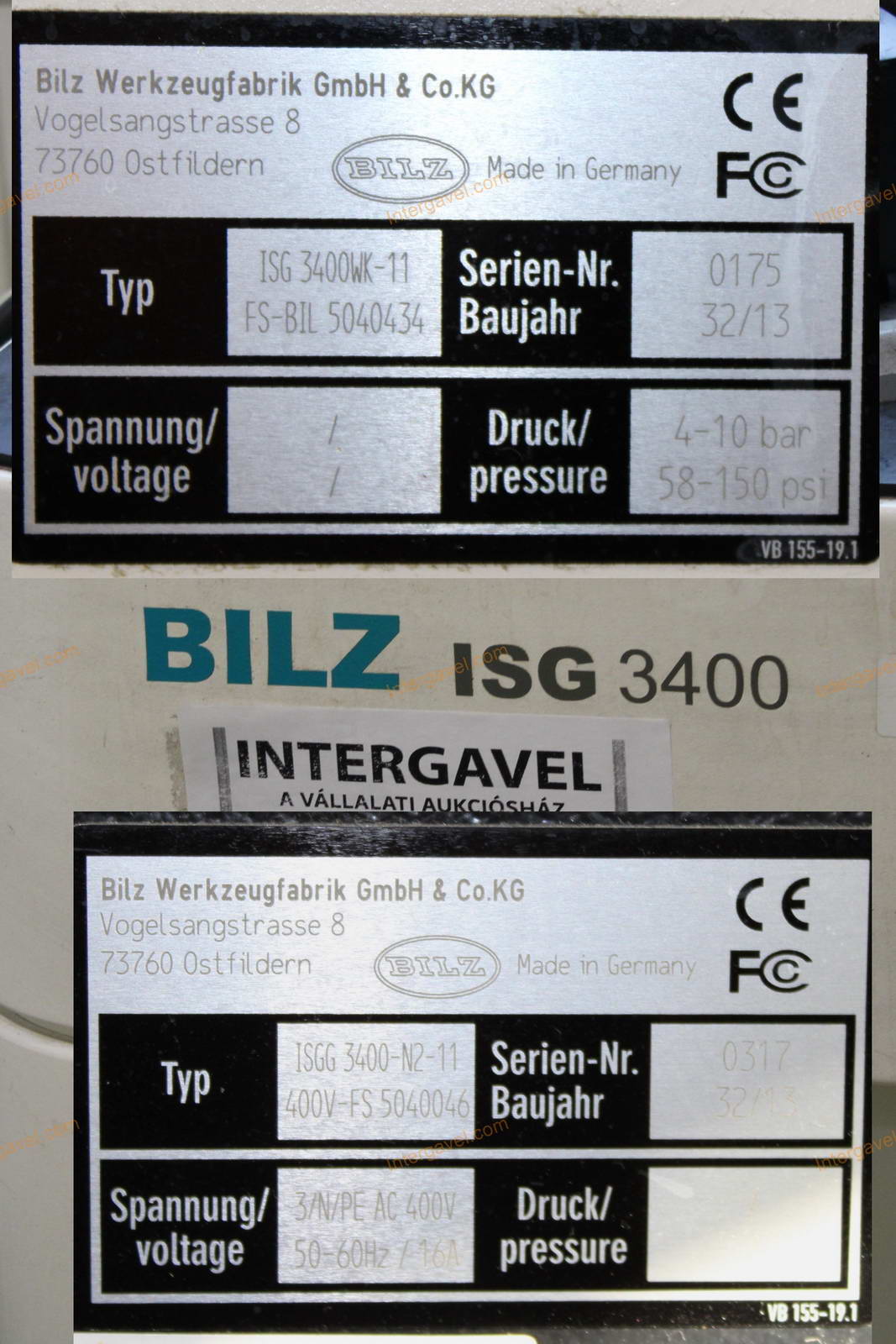 Zsugor gép - Bilz, ISG 3400 <br>forgácsoló szerszám zsugor szerelő berendezés 2