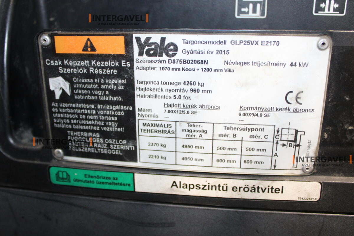 Homlokvillás targonca (gázos) 2