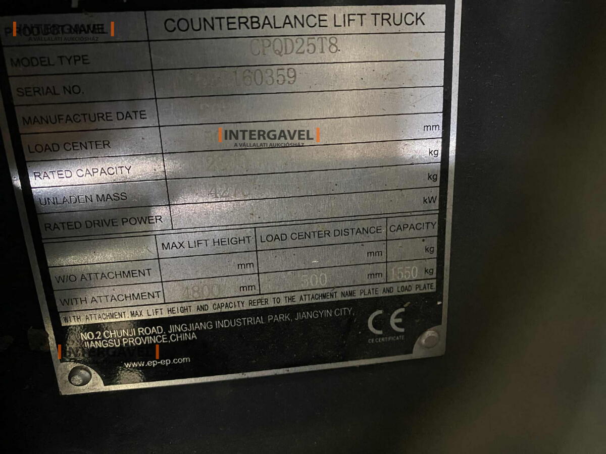 Homlokvillás targonca (gázos) 2