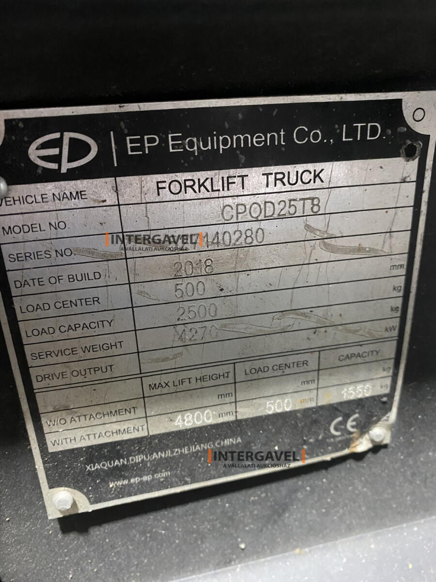 Homlokvillás targonca (gázos) 2