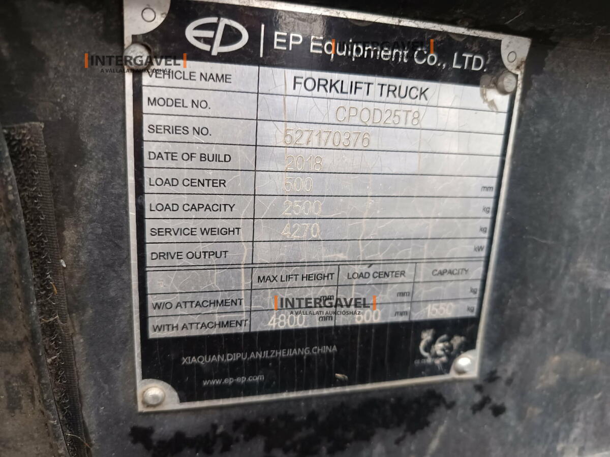 Homlokvillás targonca (gázos) 2