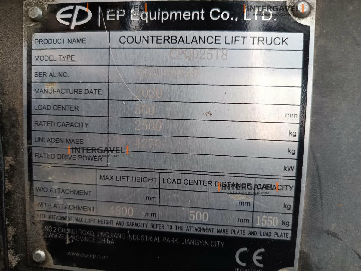 Homlokvillás targonca (gázos) 2