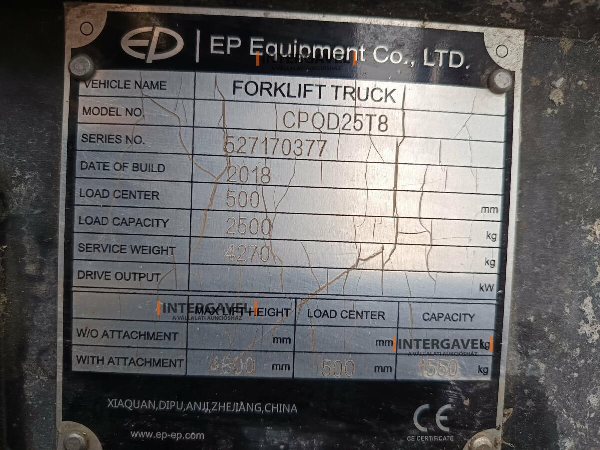 Homlokvillás targonca (gázos) 2