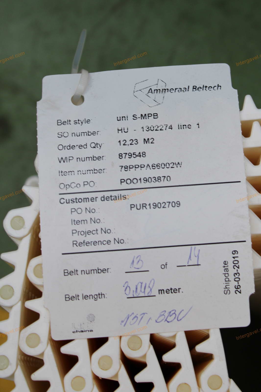 Szállítószalag hevederek 12