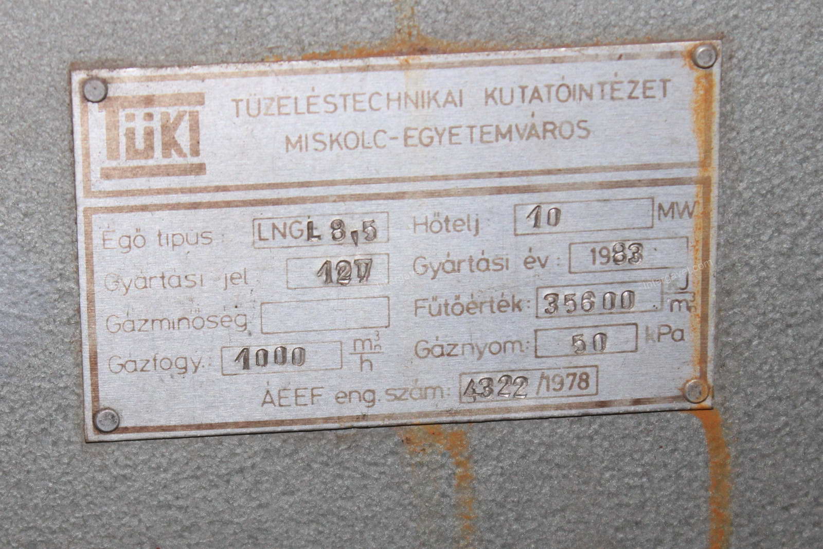 Gáz égő és vezérlő 2