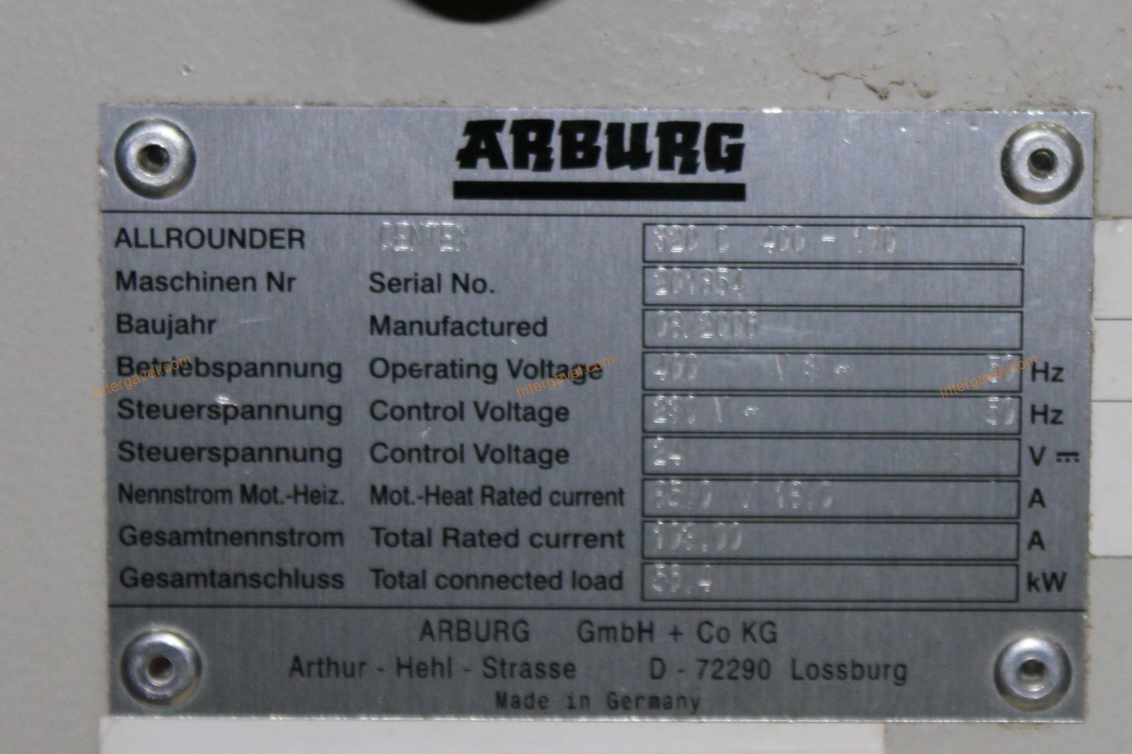 Fröccsöntő gép - Arburg, 320 C 400-170 12