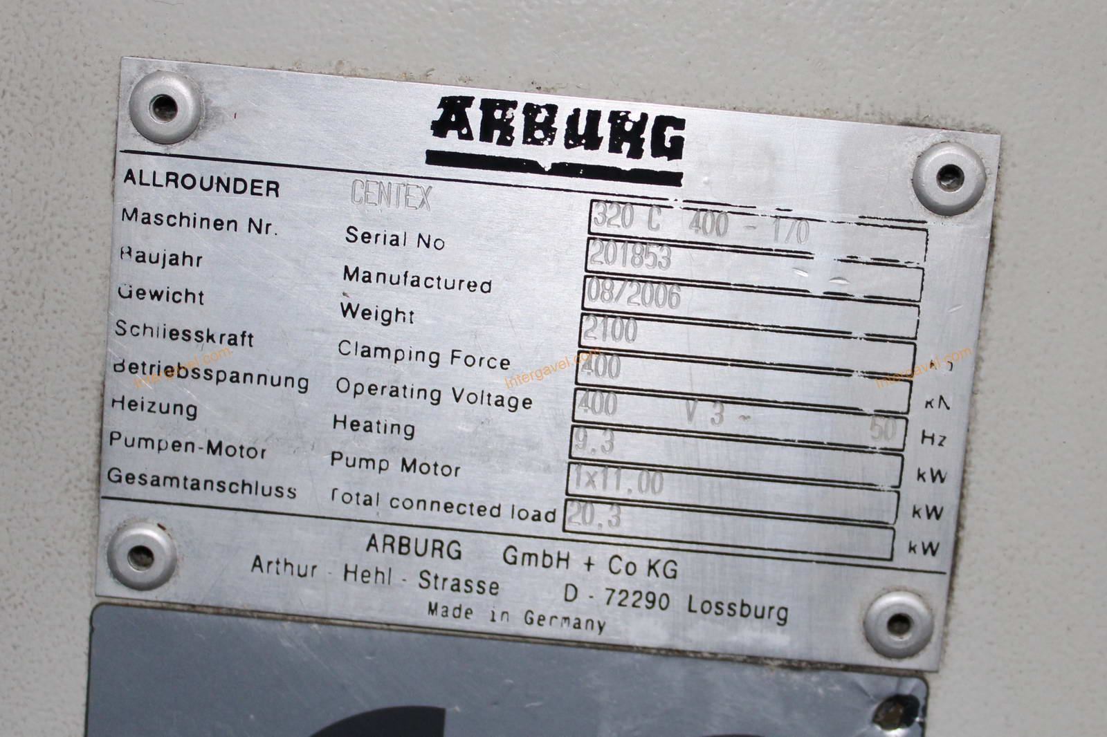 Fröccsöntő gép - Arburg, 320 C 400-170 2