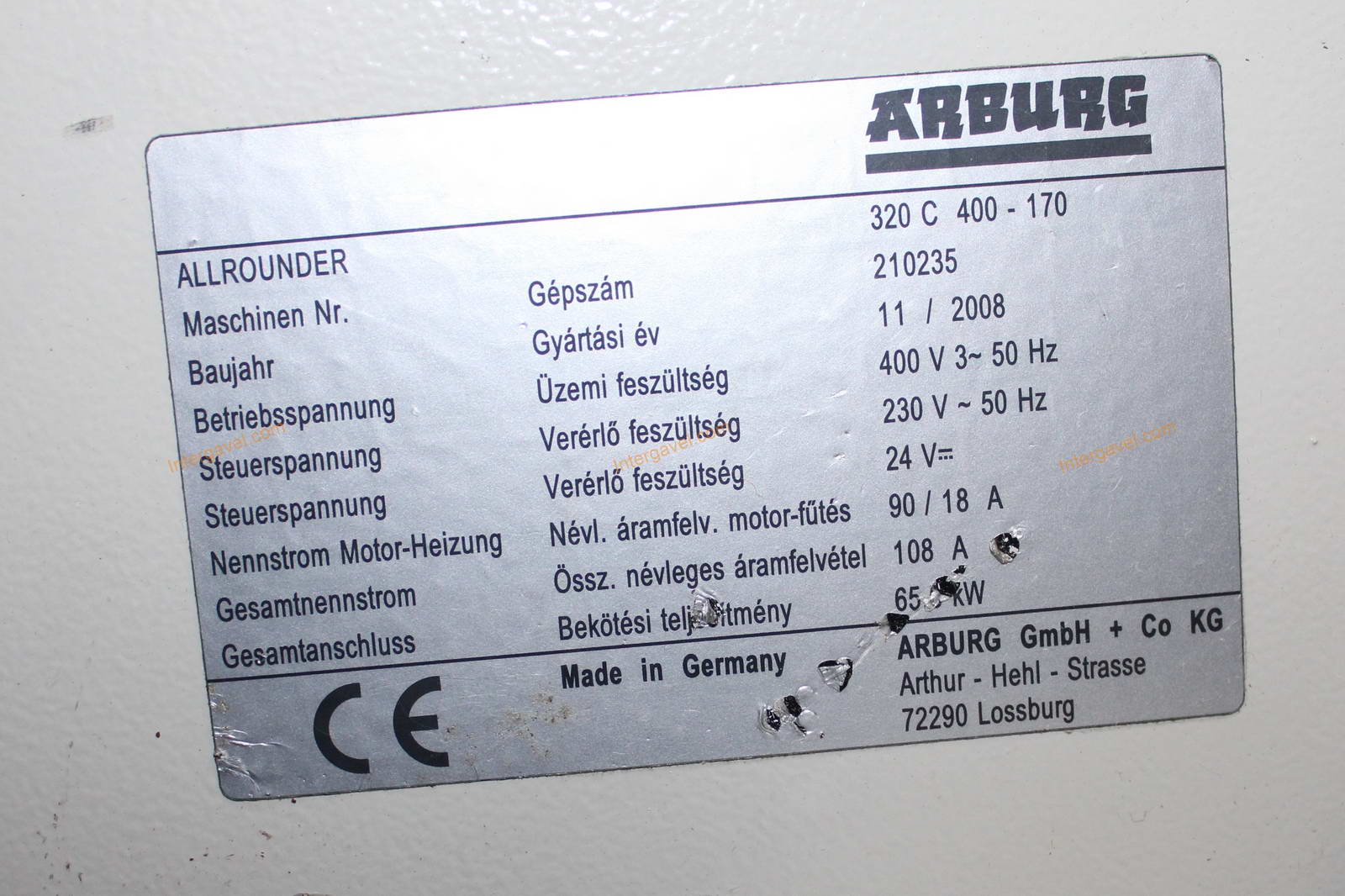 Fröccsöntő gép - Arburg, 320 C 400-170 2