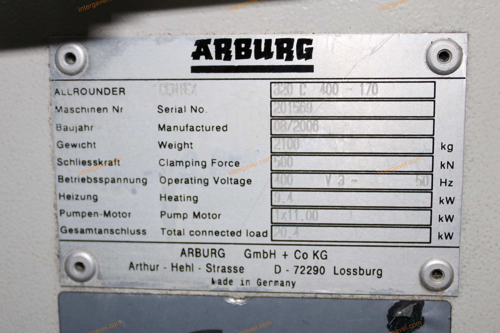 Fröccsöntő gép - Arburg, 320 C 400-170 2