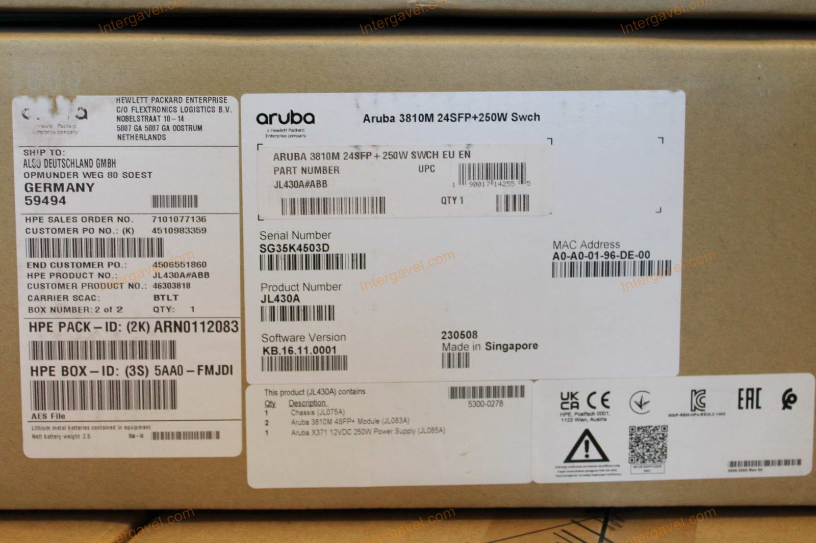 Switch - ARUBA 3810M 24SFP + 250W SWCH; JL430A 4