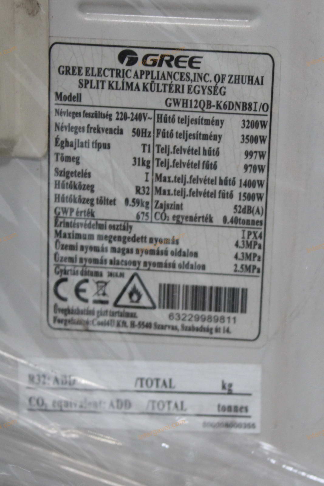 Bontott klíma - Gree 10