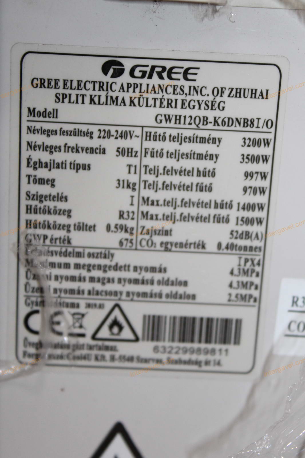 Bontott klíma - Gree 12