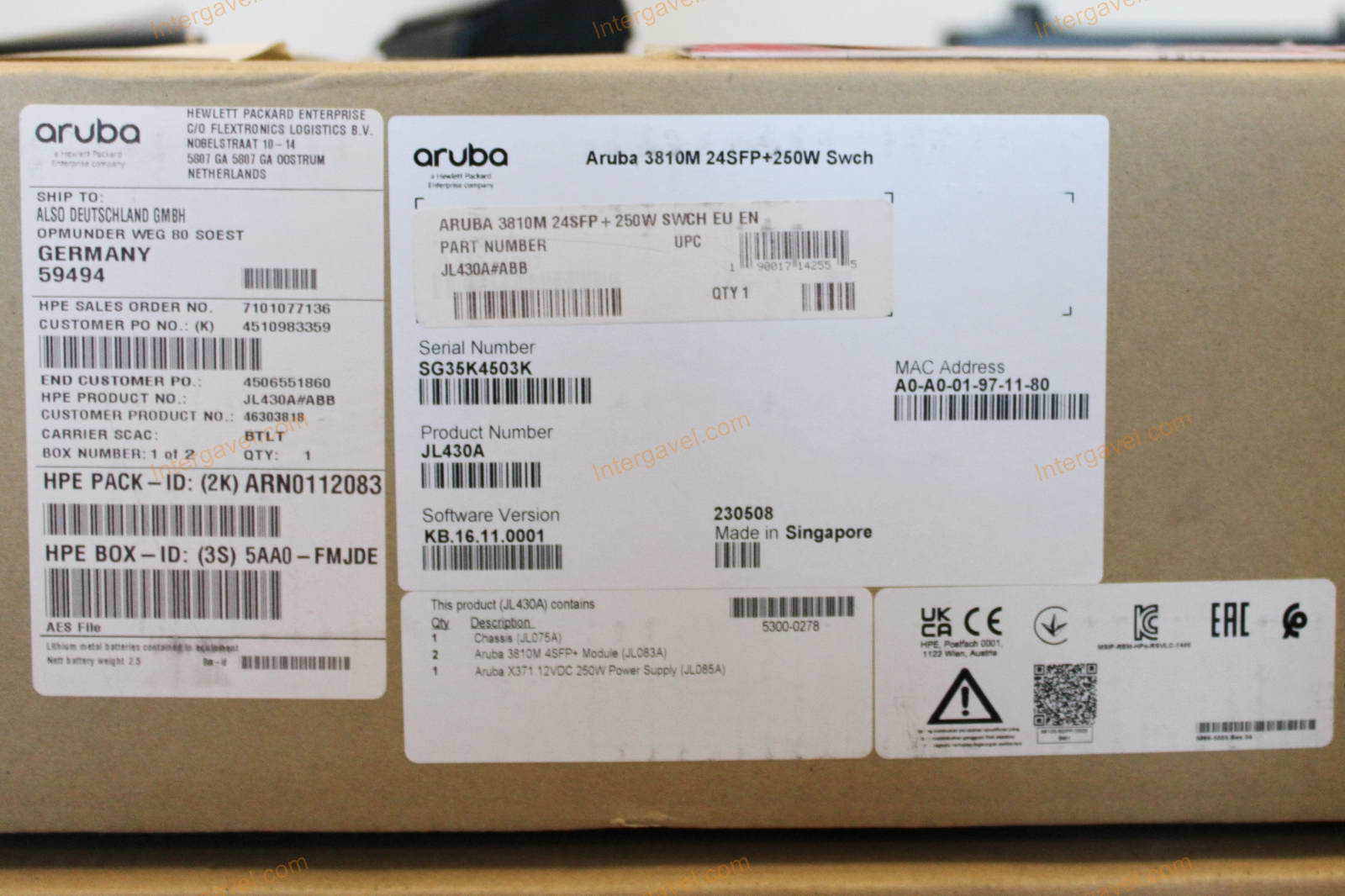 Switch - ARUBA 3810M 24SFP + 250W SWCH; JL430A 3