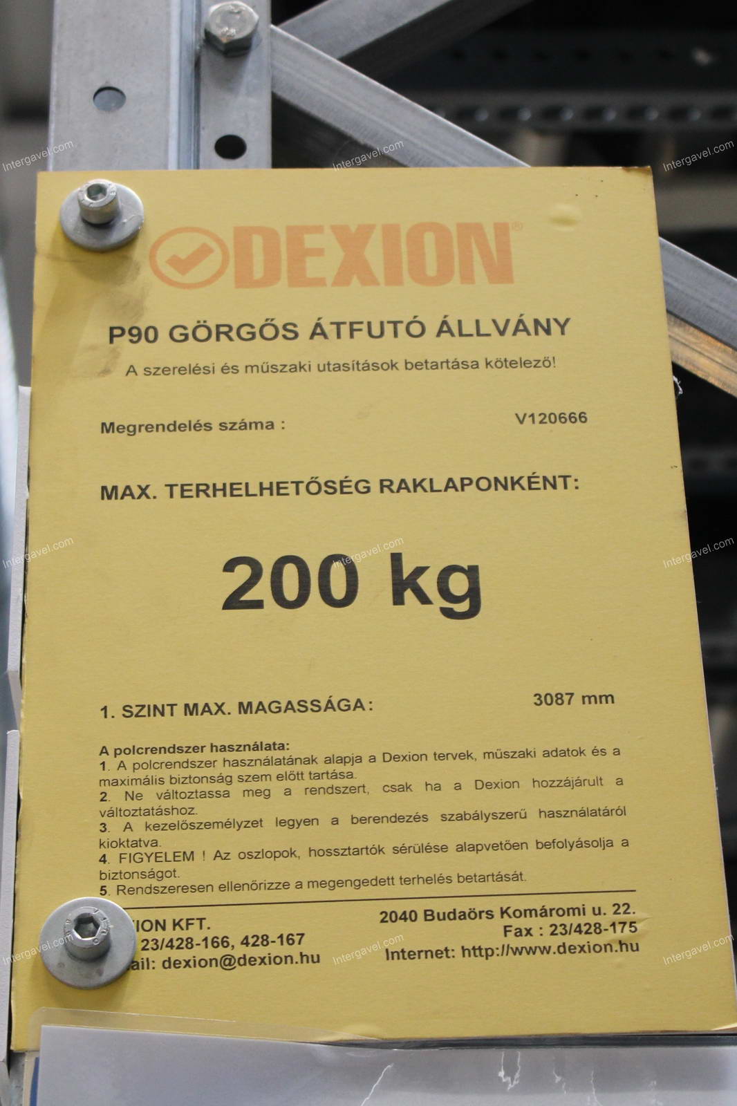 Görgős átfutó állvány 2