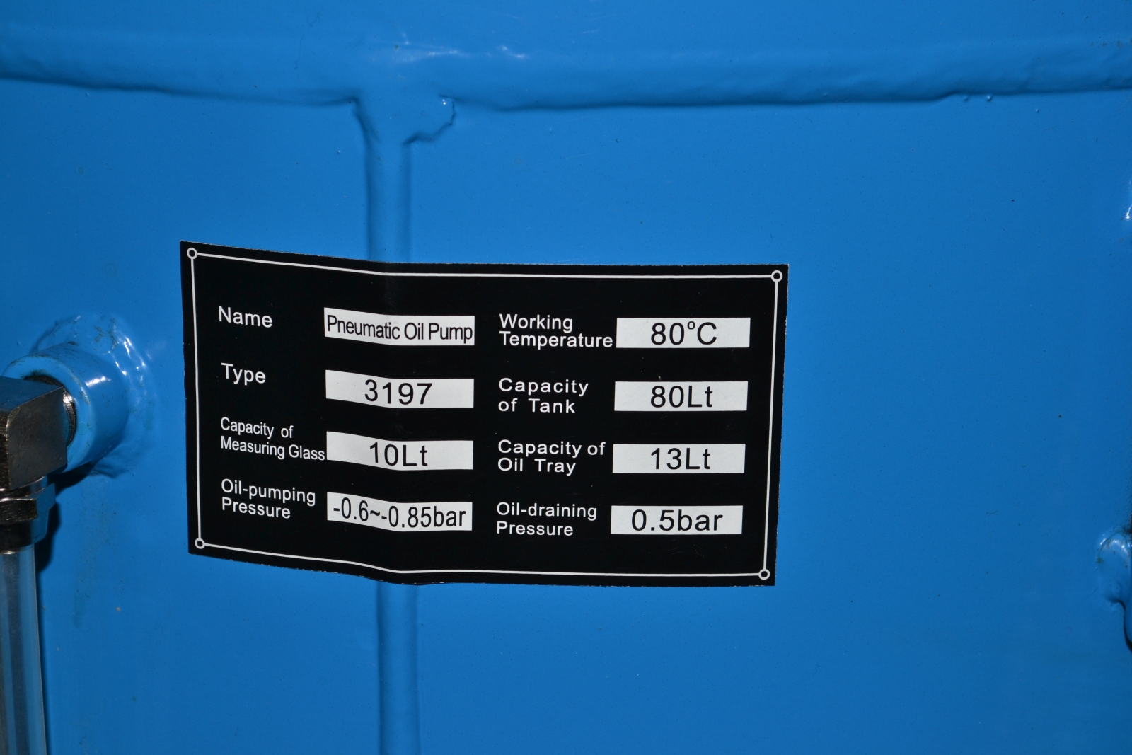 Pneumatikus fáradt olaj gyűjtő leszívó, 80 l 3