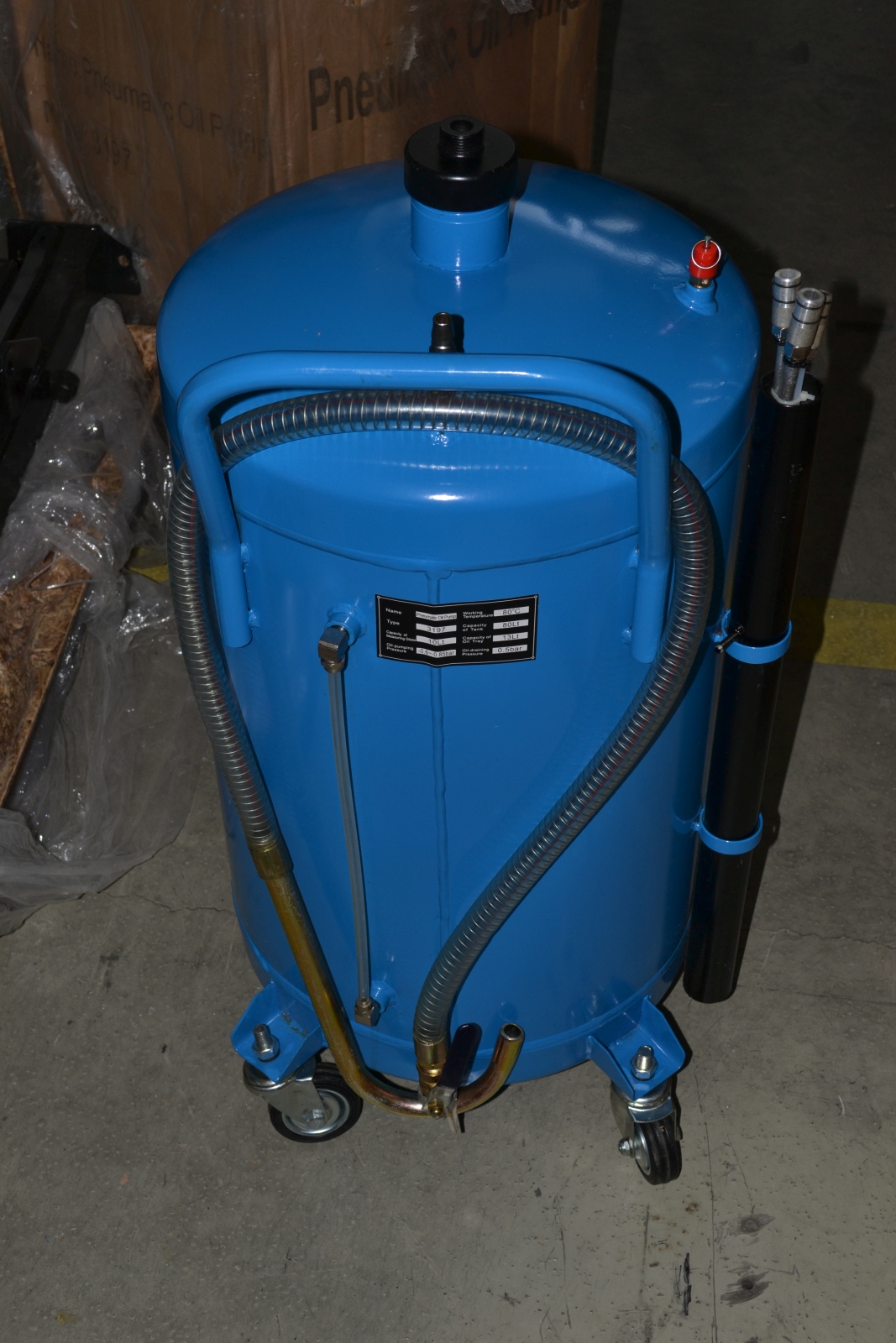 Pneumatikus fáradt olaj gyűjtő leszívó, 80 l 4