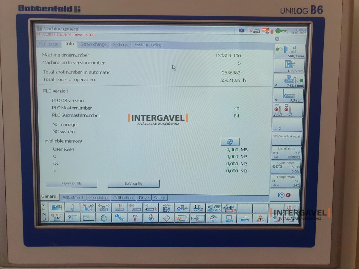 Battenfeld HM 320/2250 B6 (2007) fröccsöntő gép 12